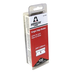 American Line® 66-0089-disp 2-facet Single Edge Razor Blade, Carbon 