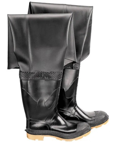 Onguard 86049-13 Steel Toe Storm King Hip Wader Boots, Cheated Outsole, Size  13, Black