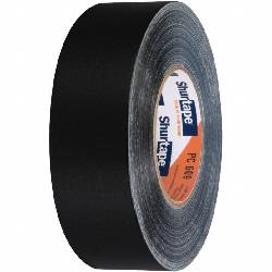 Shurtape PC609-2 Industrial Grade Cloth Duct Tape, 50 - 200 Degree F Performance Temperature, 22 lbs/in Tensile Strength, 60 yds Length x 2" Width, Black