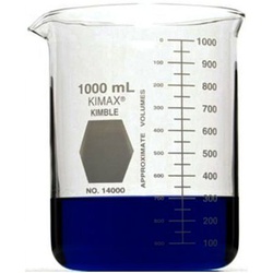 Kimble Kimax 1000 Griffin Low Form Beaker Double Scale Graduations 1000 Ml Groves Industrial