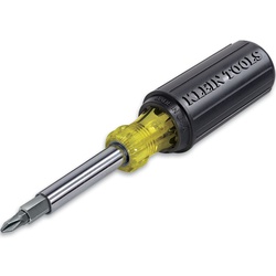 Klein® 32500 11-in-1 Multi-Bit Screwdriver, 6 Pieces, #1, #2, 3/16