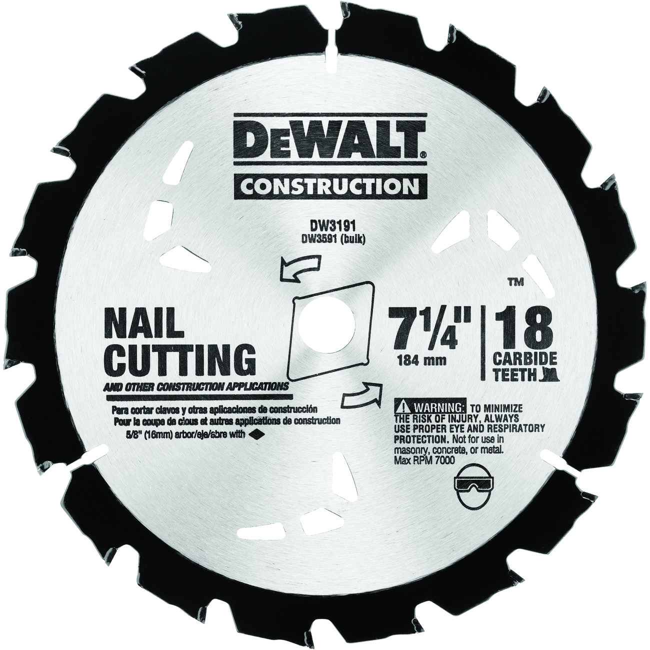 BLACK+DECKER & DeWALT 6 1/2 Carbide Circular Saw Blade Set, With 5/8 Arbor