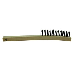 Economy Curved Handle Wire Scratch Brush, Carbon Steel