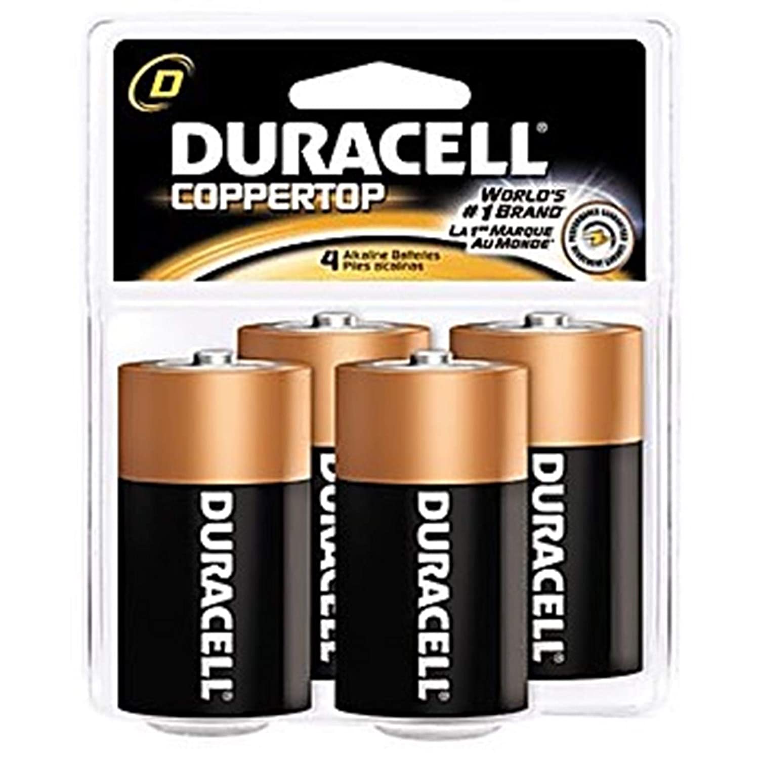 Duracell Coppertop MN1300R4Z Alkaline Battery Alkaline 1.5 VDC D Groves Industrial