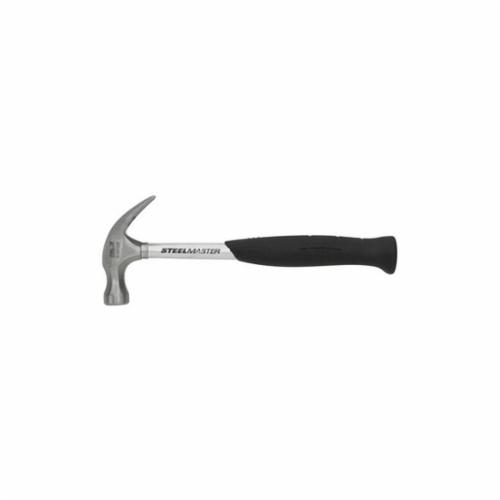 Stanley® STEELMASTER™ 51-031 OAL, Industrial Steel Rim oz Hammer, Head, Nailing in Claw, 13-3/8 Groves Steel Tempered Curved Carbon High Handle | 16 Face